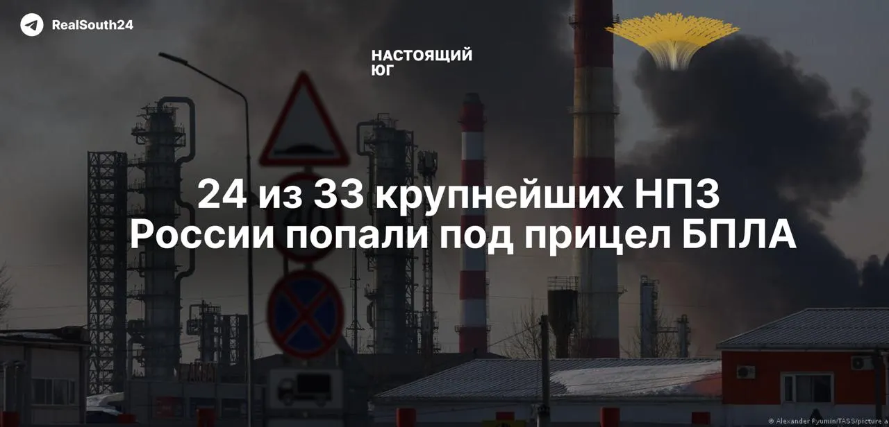 С начала полномасштабной войны по российским НПЗ нанесено не менее 158 ударов. По оценкам аналитиков, выведена из строя примерно четверть всех перерабатывающих мощностей, объёмы переработки снизились до уровня 2009 года.