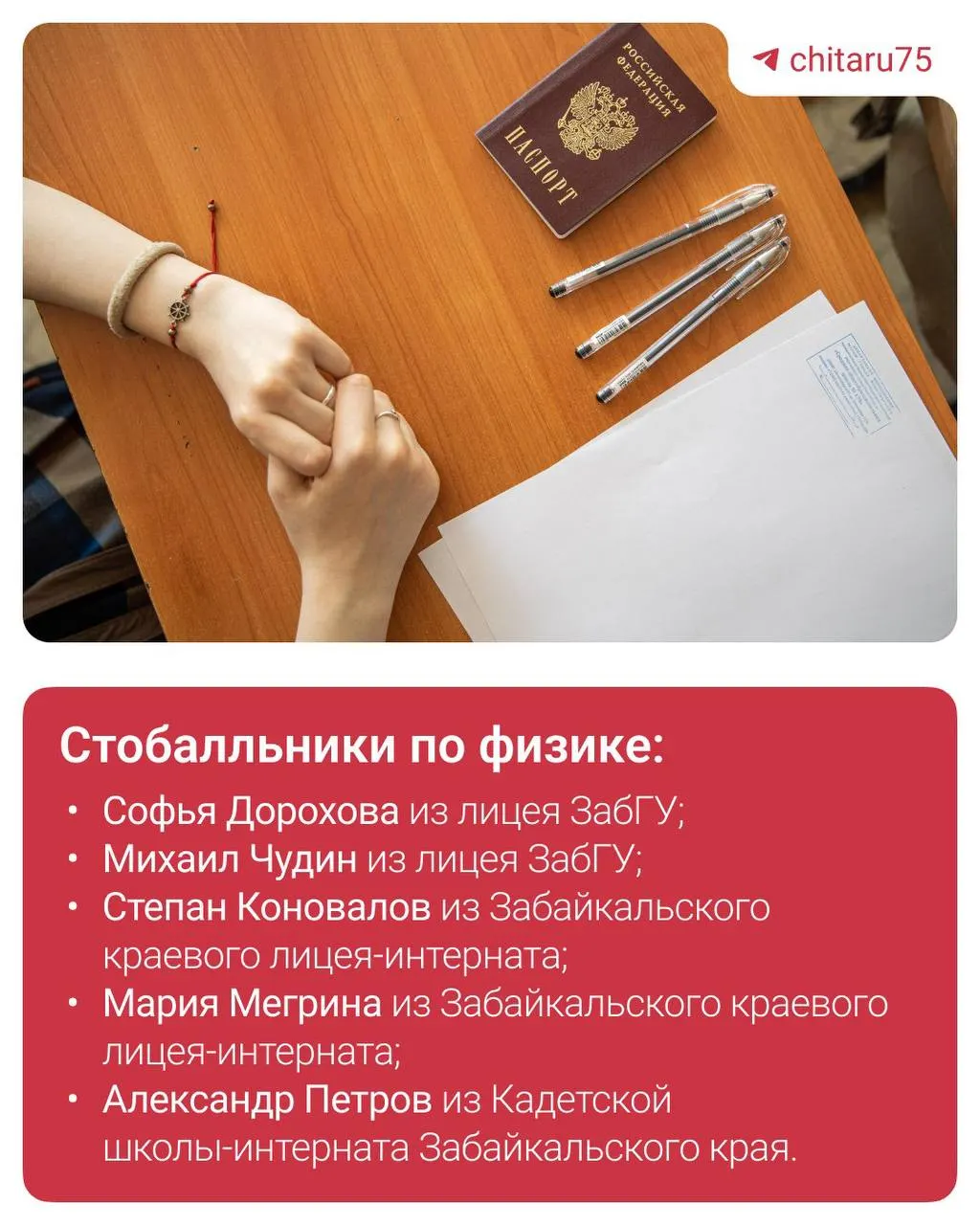 Глава краевого министерства образования Марина Секержитская опубликовала список стобалльников — теперь в регионе 21 выпускник с максимальным результатом.