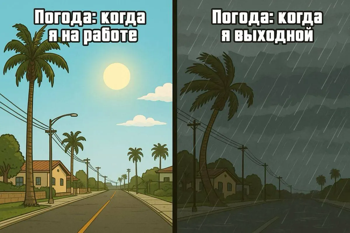 Теплая, неустойчивая погода: кратковременные и местами сильные дожди с грозами, по ночам +12…+17 (в западных районах до +7), днём 22–30 °C; ветер до 12 м/с, возможны утренние туманы.