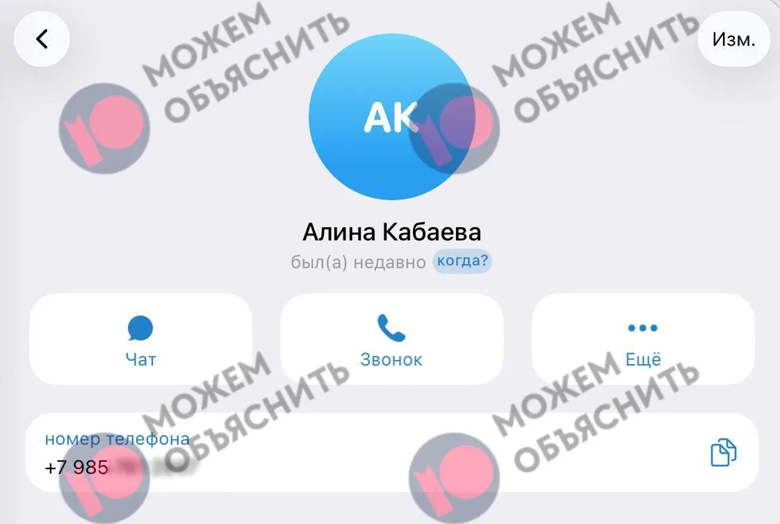 Раскрываются детали связи номера из госуслуг с Алиной Кабаевой и сообщения об ограничениях Telegram и розыске основателя мессенджера.